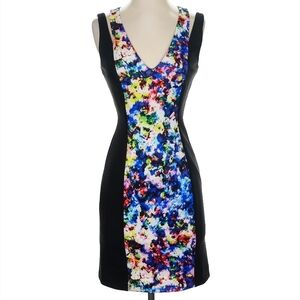 Guess Vibrant Multicolor and Black Mini Dress
